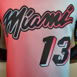 New Miami Heat ADEBAYO#13 City Edition Pink Blue Gradient Color 3