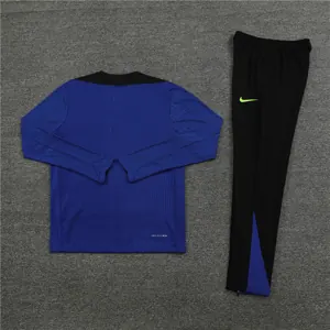 24-25 Barcelona Blue Player Long Sleeve Training Suit Football Shirts 3