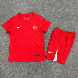 2024 Turkey Away Kid Kits UEFA Euro Youth Apparels Football AAAAJersey Supplier 5