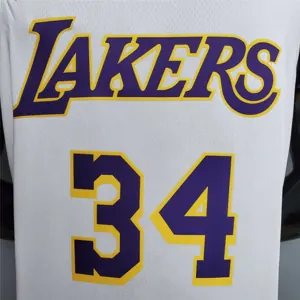 O'Neal #34 Lakers Round neck white 3