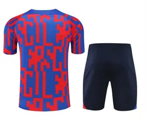 22-23 Barcelona training suit Short Sleeve kit red and blue camouflage 6