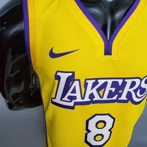 Bryant #8 Lakers V-neck City Edition yellow 2
