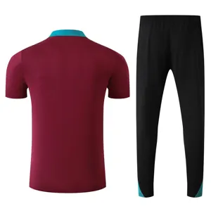 25-26 PSG Red POLO Training Kits Football Tracksuits 2