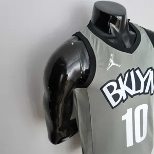 75th Anniversary Simmons #10 Brooklyn Nets City Edition Gray NBA Jersey 4