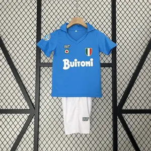 87-88 Napoli Home Kids Retro Kits Maradona Children Shirt Football Jerseys Yupoo