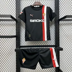 25-26 Sporting de Gijón Away Kids Kit Soccer T-Shirt AAAAJersey Supply Yupoo