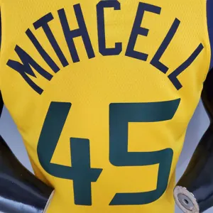 2021 MITHCELL#45 Jazz JORDAN theme yellow 4