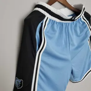 2022 Memphis Grizzlies NBA US Training Shorts Blue Black 5