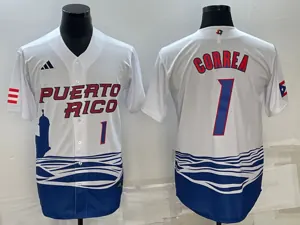 White Puerto Rico 2023 World Cup Baseball Jerseys 10