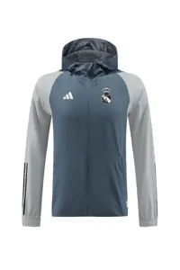 23-24 Real Madrid Hoodies Windbreaker Grey Jackets Soccer Jerseys Yupoo
