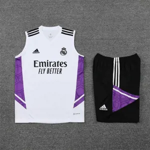 22-23 Real Madrid vest training suit kit White 7