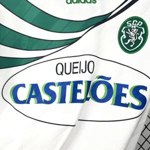 94-95 Sporting Home Football Retro Kit Vintage T-Shirt AAAAJersey Wholesale Yupoo 7 6