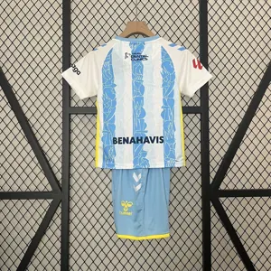 24-25 Malaga Home Kid Kits Youth Apparels Football AAAAJersey Yupoo 5