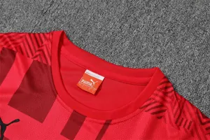 22-23 AC Milan Training Suit Short Sleeve Kit Red 1