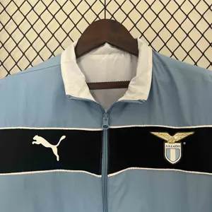 23-24 Lazio Blue and White Reversible Windbreaker Double-Sides Jacket Football Replicas 9