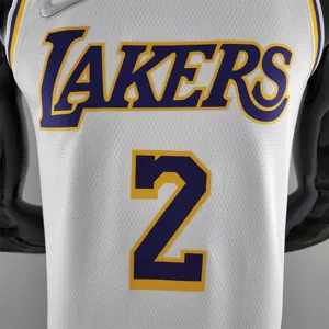 75th Anniversary IRVING #2 Los Angeles Lakers White NBA Jersey 3