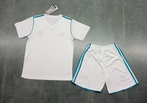 17-18 Real Madrid Home Retro Kids Kit Size-16-28 Soccer Jersey Yupoo 12