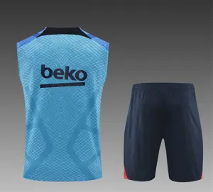 22-23 Barcelona vest training suit kit blue 12