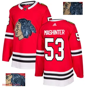 2018 Chicago Blackhawks ice hockey jersey M-3XL 芝加哥黑鹰队时尚亮片款冰球服 7