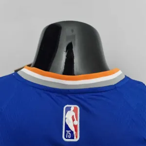 75th Anniversary Lin #17 New York Knicks Blue NBA Jersey 6