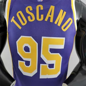 TOSCANO #95 Los Angeles Lakers Purple NBA Jersey 3