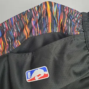 Brooklyn Nets City version black NBA shorts 4