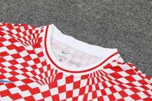 22-23 Chelsea Training Suit Short Sleeve Kit Red and White 7