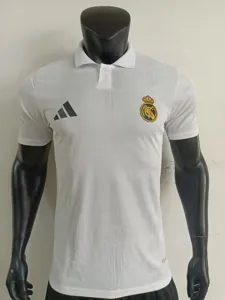 25-26 Real Madrid White Polo Kit Player Version Soccer AAAAJersey Yupoo S-2XL
