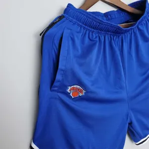 2022 New York Knicks NBA US Training Shorts Blue 3