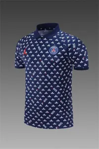 Polo Jordan PSG sapphire blue and white print 9