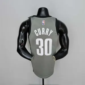 75th Anniversary Curry #30 Brooklyn Nets City Edition Gray NBA Jersey 3