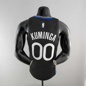 2020 KUMINGA#00 Warriors City Edition Black and Grey NBA Jersey 8