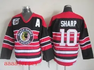 Chicago Blackhawks retro ice hockey jersey M-3XL 芝加哥黑鹰队复古冰球服 7