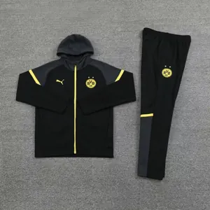 24-25 Dortmund Black Hoodie Jacket Suits Jersey Supplier Yupoo 1