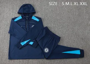 24-25 Chelsea Hoodie Long Sleeve Training Suit Football Shirts 1