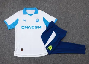 25-26 Marseille Home Player Version Training Kits Football Tracksuits 2
