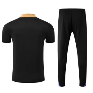 25-26 Barcelona Black POLO Training Kits Football Tracksuits-1 2