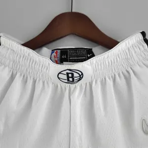 75th anniversary Brooklyn Nets White NBA shorts 1