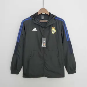 22-23 Real Madrid black windbreaker