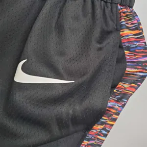 Brooklyn Nets City version black NBA shorts 3