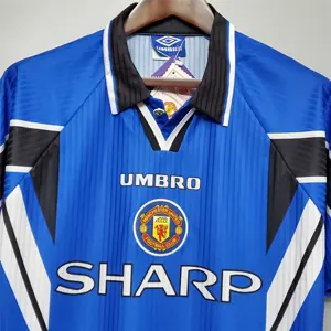 96-98 Manchester United third away blue 8