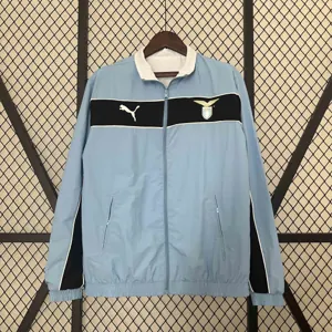 23-24 Lazio Blue and White Reversible Windbreaker Double-Sides Jacket Football Replicas 6