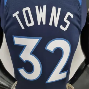 75th Anniversary Minnesota Timberwolves TOWNS#32 Royal Blue NBA Jersey 4