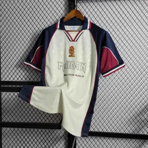 99-00 West Ham Iron Maiden Away Retro Kit Vintage Shirt Sport AAAAJersey Yupoo 3
