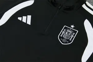 2026 Spain Mens Kit Black Half Pull Training Suit Yupoo 7 1