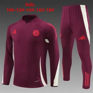 24-25 Bayern Kids Long Sleeve Training Suit Football Shirts