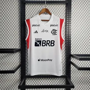 23-24 Flamengo Training Suit White Tank Top