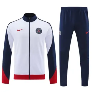 24-25 PSG Long Sleeve Kits White Jacket Suits Soccer Jerseys Yupoo