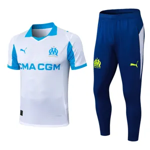 25-26 Marseille Home Player Version Training Kits Football Tracksuits 1