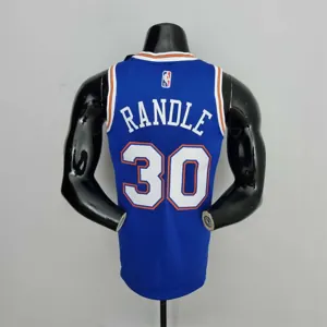 75th Anniversary Randle #30 New York Knicks Jordan Limited Blue NBA Jersey 6